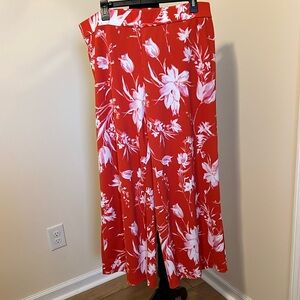 Floral wide leg pants